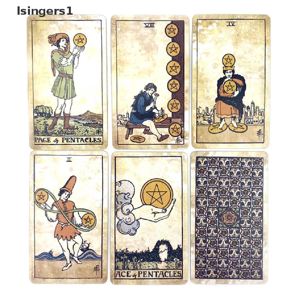 [lsingers1] Kotak Besi Vintage Tarot Ramalan Deck Pesta Keluarga Board Game w/Manual Boutique