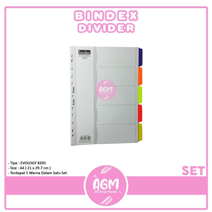 

BINDEX - Colour Divider Ecology 8205 A4 5 Warna - Set