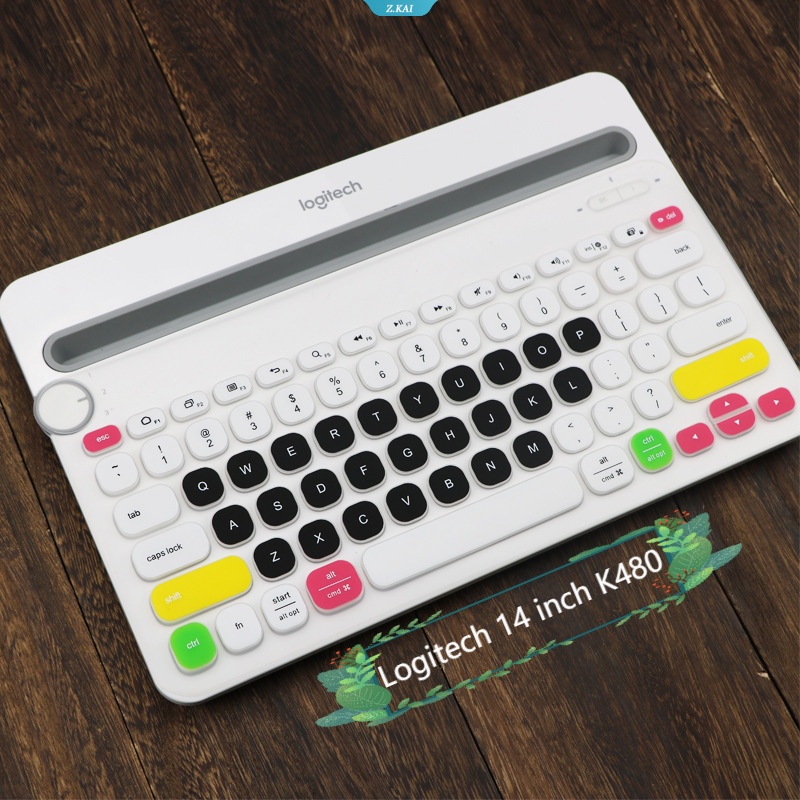 1pc Cover Keyboard Laptop Film Pelindung Silikon Untuk Logitech 14inch K480 Bluetooth Multi-Perangkat Pelindung Keyboard Debu Kulit Film Tahan Debu Keyboard Film [ZK]