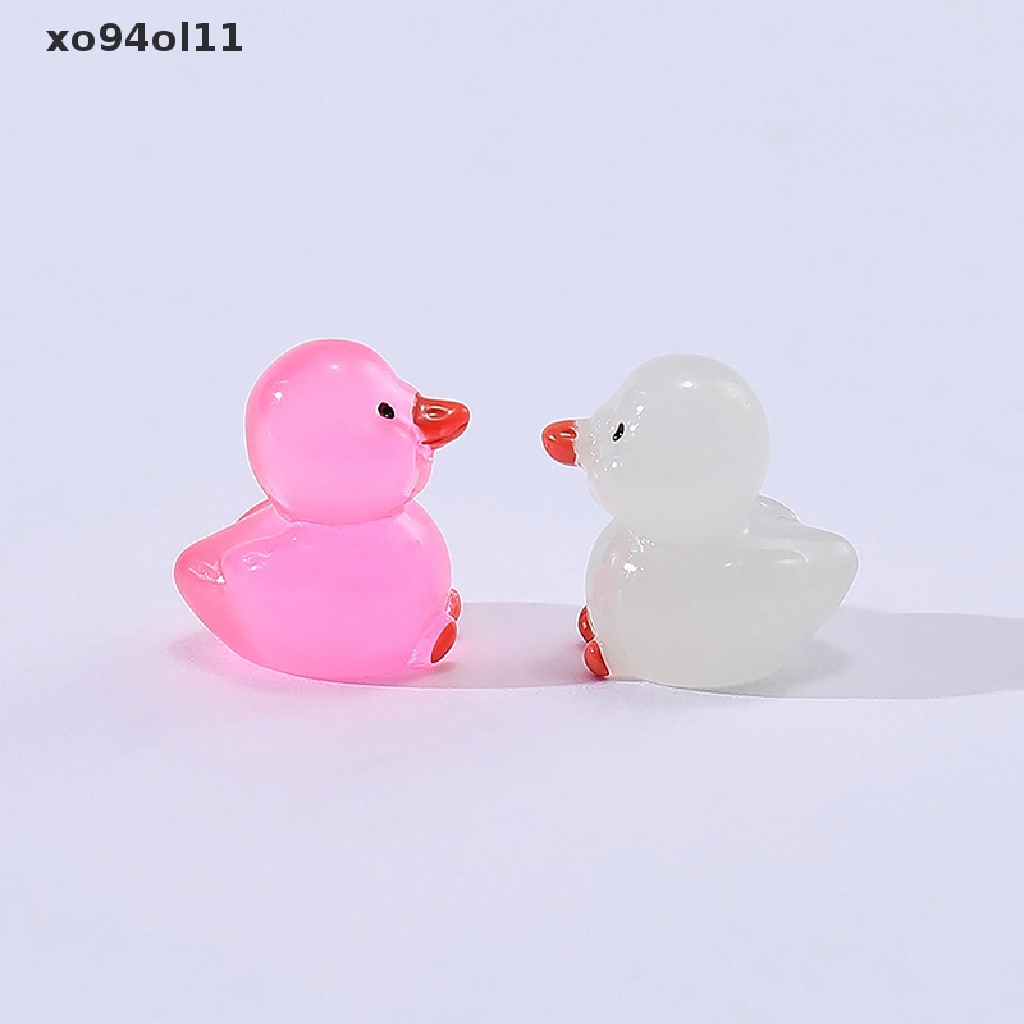 Xo 1/10Pcs Boneka Bebek Resin Bercahaya Mini Menyala Dalam Gelap DIY Taman Rumah Mobil Mainan Rumah Boneka Ornamen Aksesoris OL