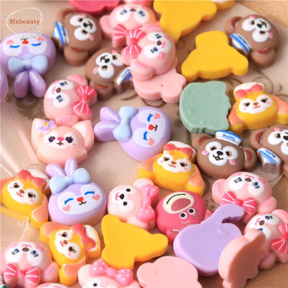 MXBEAUTY 10Pcs/bag Cartoon Nail Accessories Lovely Cute Nail Ornaments 3D Nail Art Decorations Rabbit Bunny Japanese Style Cute Phone Case Decoration Star Delu Cartoon Nail Jewelry