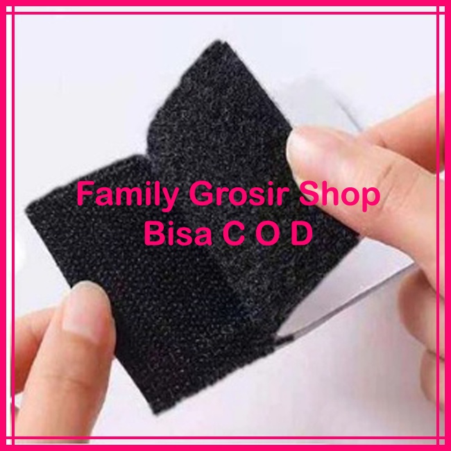 1 Pasang Sticker 2 Sisi Velcro Tape Persegi 2x2cm, 3x3cm, 5x5cm Velcro Double Tape