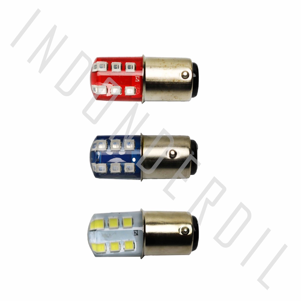 Lampu Belakang LED Jelly Strobo 12 Mata  DC 12 Volt Stop Rem Lamp Stoplamp Bayonet Keda Kedip Flash