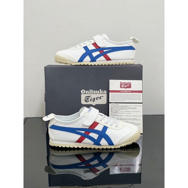 Promo Sepatu Onitsuka Tiger Mexico 66 Kids White Blue Red