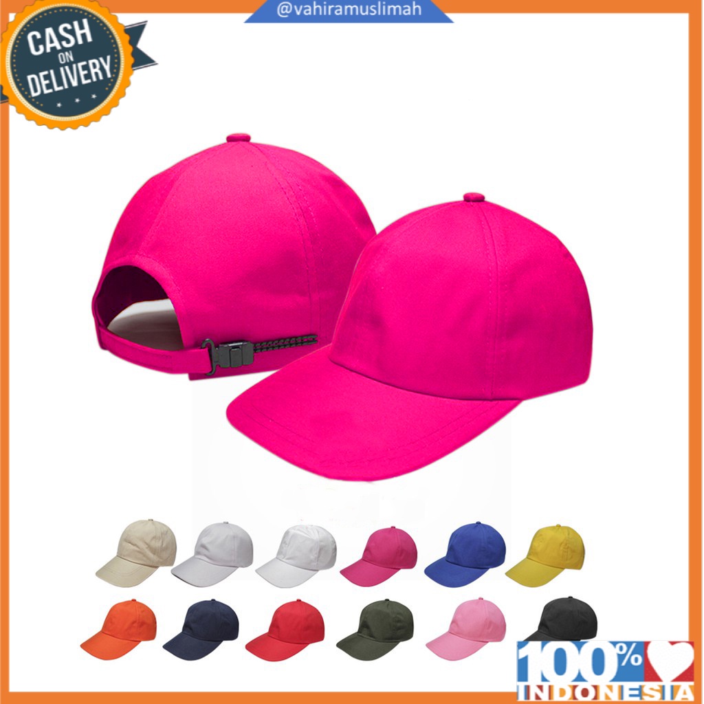 Topi Baseball Polos Dewasa Bahan Twill CUSTOM BORDIR NAMA GAMBAR