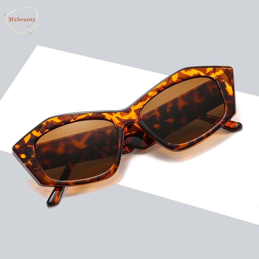 Mxbeauty Mata Kucing Kacamata Hitam Pria Fashion Anti-UV Kacamata Matahari Poligon Tidak Teratur Wanita Sunglasses