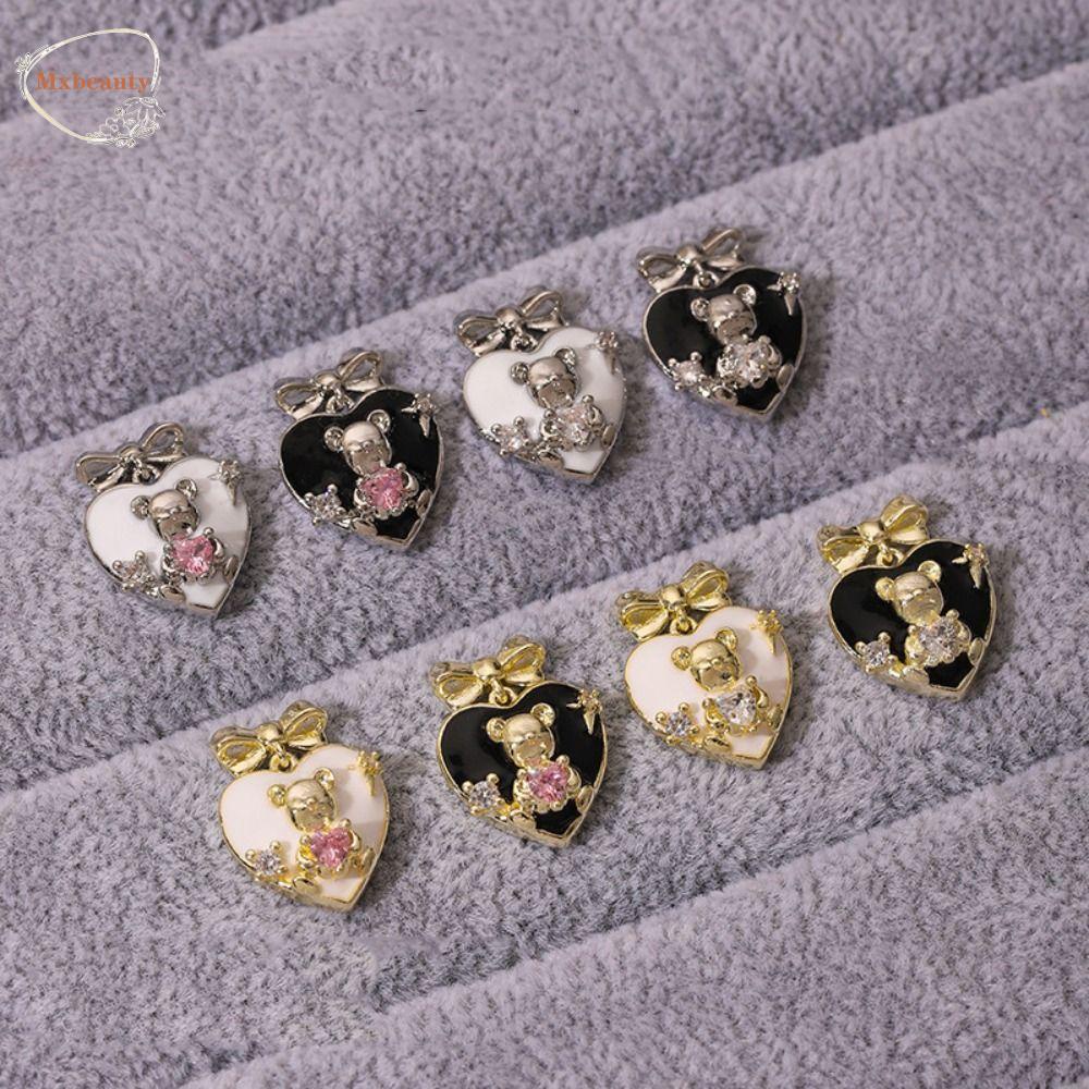 Mxbeauty Aksesoris Kuku 3D Cinta Rhinestones Manicure Dekorasi Hiasan Kuku