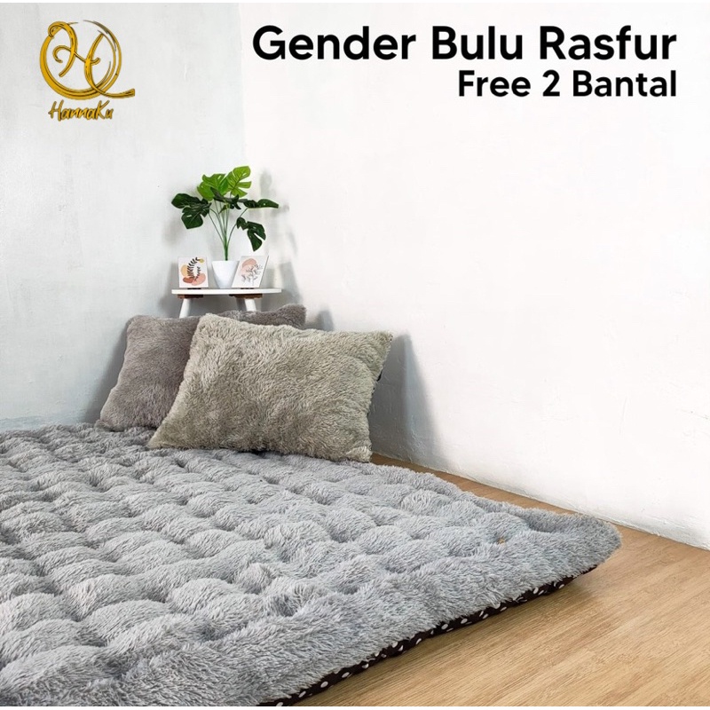 Kasur Lantai / Kasur Cimol / Kasur Bulu Rasfur ( Free 2 Bantal ) ⭐️⭐️⭐️⭐️⭐️