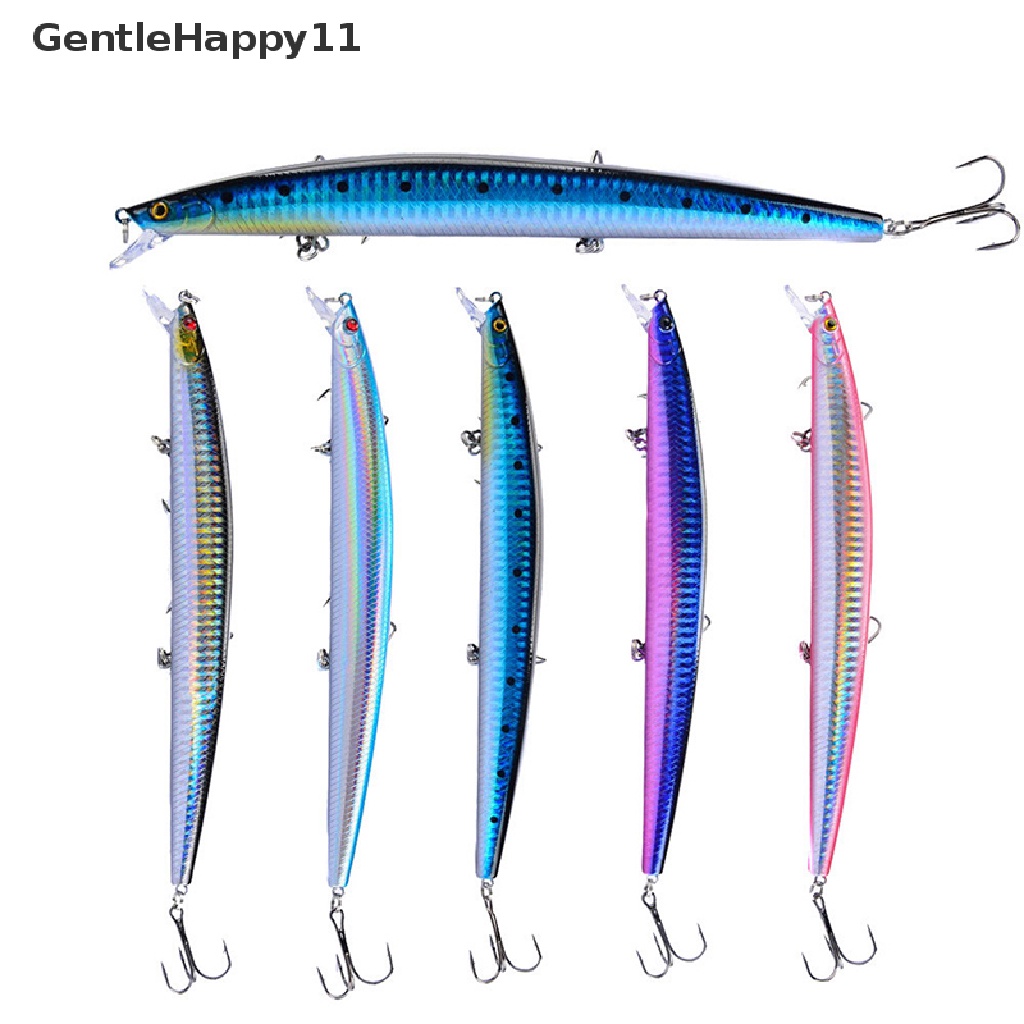 Gentlehappy 18cm 24g Besar Panjang Ikan Kecil Laut Memancing Umpan 3D Mata Kail Kuat Umpan id