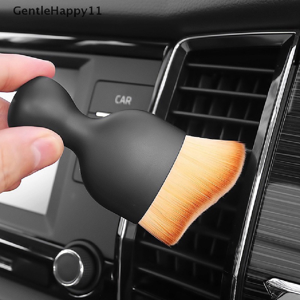 Gentlehappy Sikat Pembersih Interior Mobil Center Console Clean Tool Air Outlet Cleaning Soft Brush with Shell Sikat Penghilang Debu Celah Mobil id