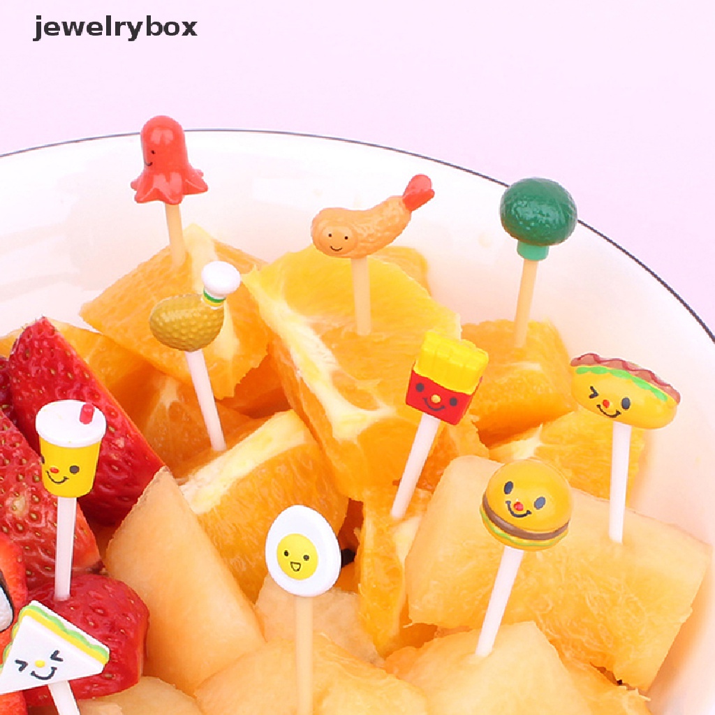 [jewelrybox] Garpu Buah Anak Lunch Box Semangka Mini Plastik Dessert Pastry Anak Snack Forks Set Kecil Lucu Dessert Kue Garpu Butik