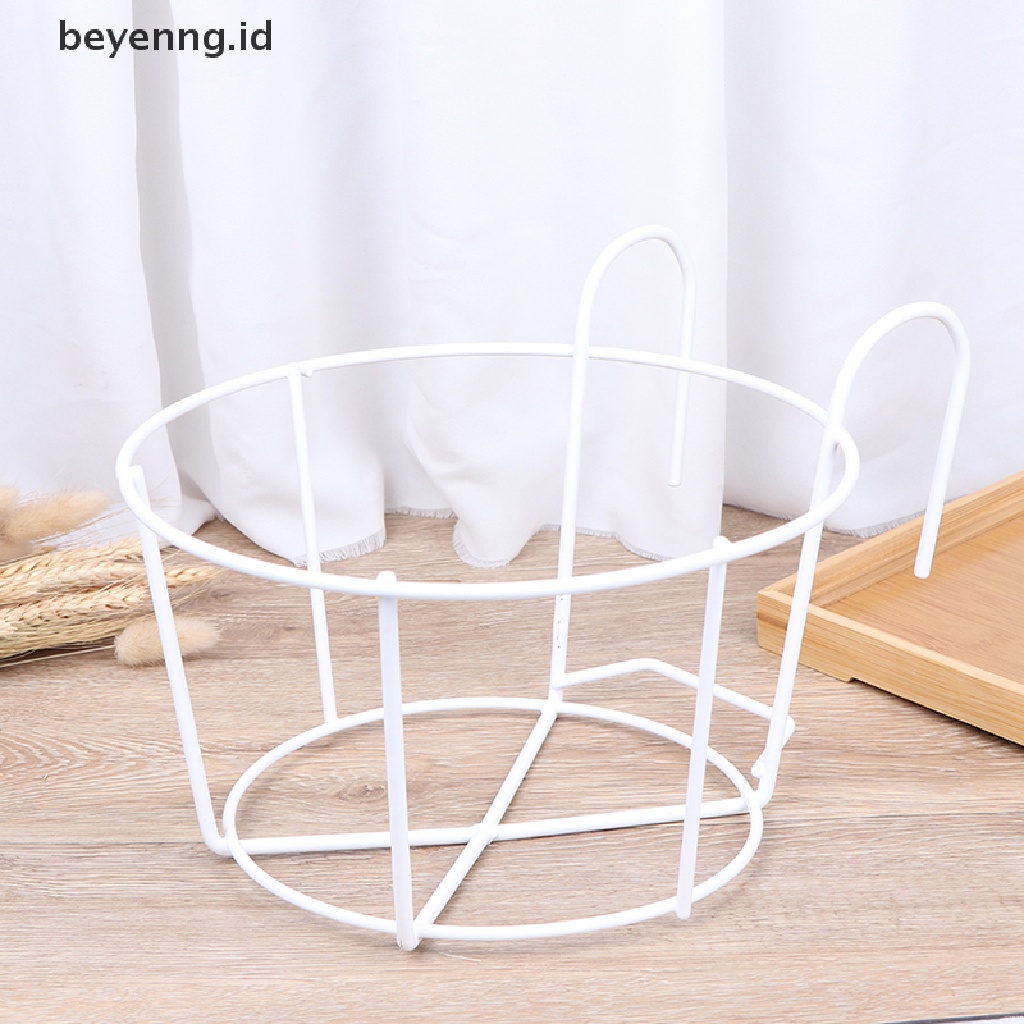 Beyen Rak Besi Tanaman Gantung Bulat Rak Pot Bunga Perlengkapan Taman ID