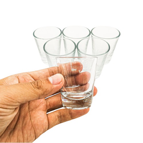 Gelas Kaca Sloki 50ml (6pcs) Lilin Kecil AH-02