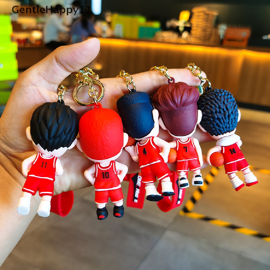 Gentlehappy 1Pc Kartun Anime Japan Slam Dunk Sakuragi Hanamichi Gantungan Kunci PVC Keyrings Mainan id