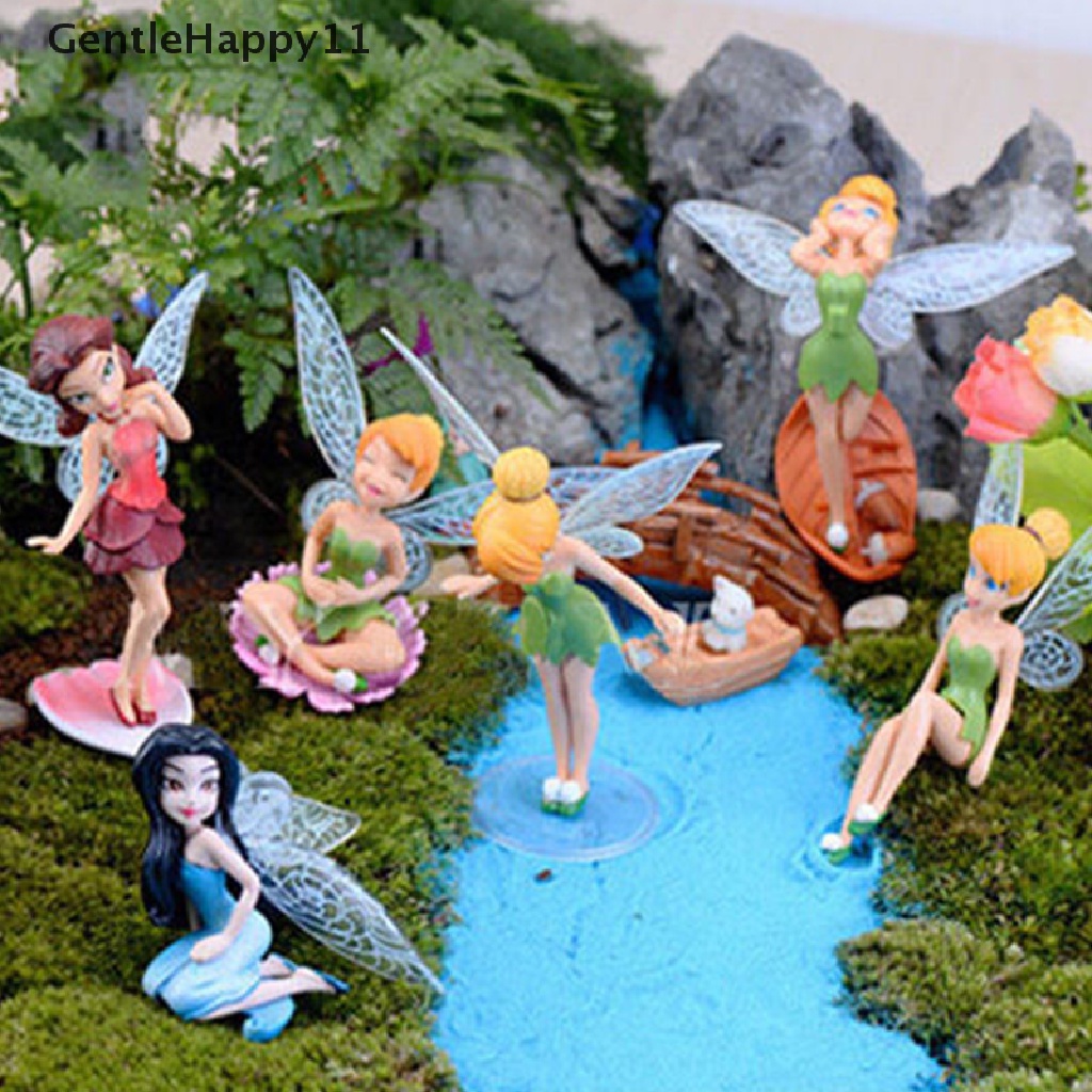 Gentlehappy 6Pcs Bunga Peri Pixie Sayap Lalat Keluarga Miniatur Hiasan Taman Dekorasi Rumah id
