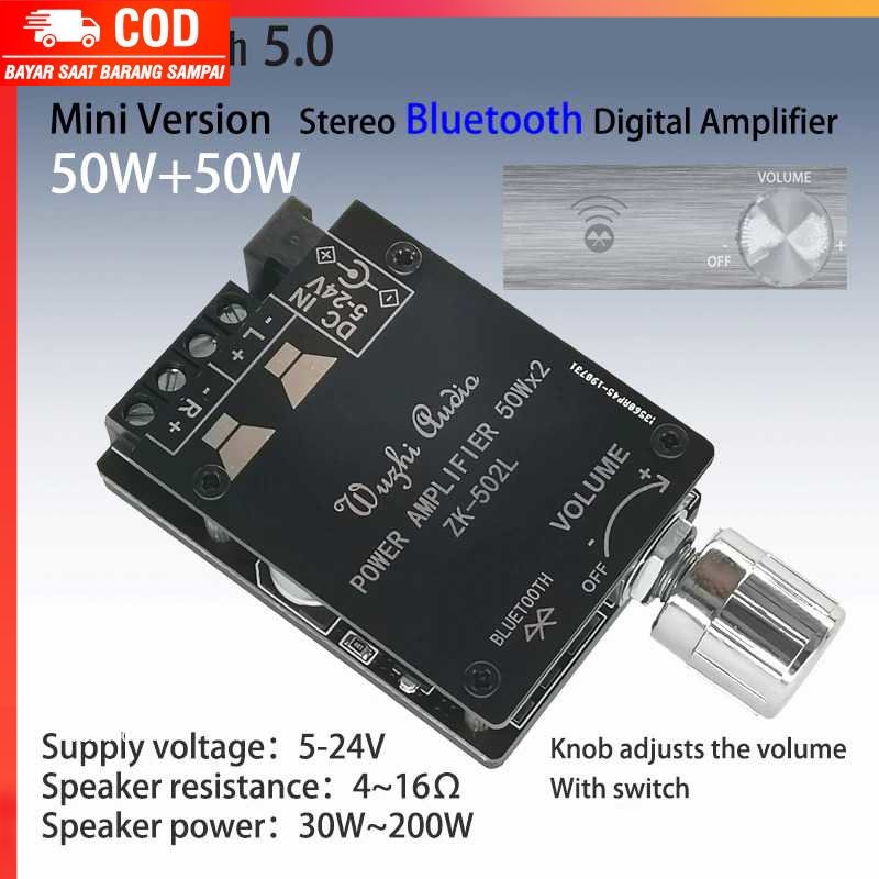 ( 100% BARANG ORI ) Wuzhi Bluetooth Audio Receiver 5.0 Amplifier Board 50W x 2 - ZK-502L