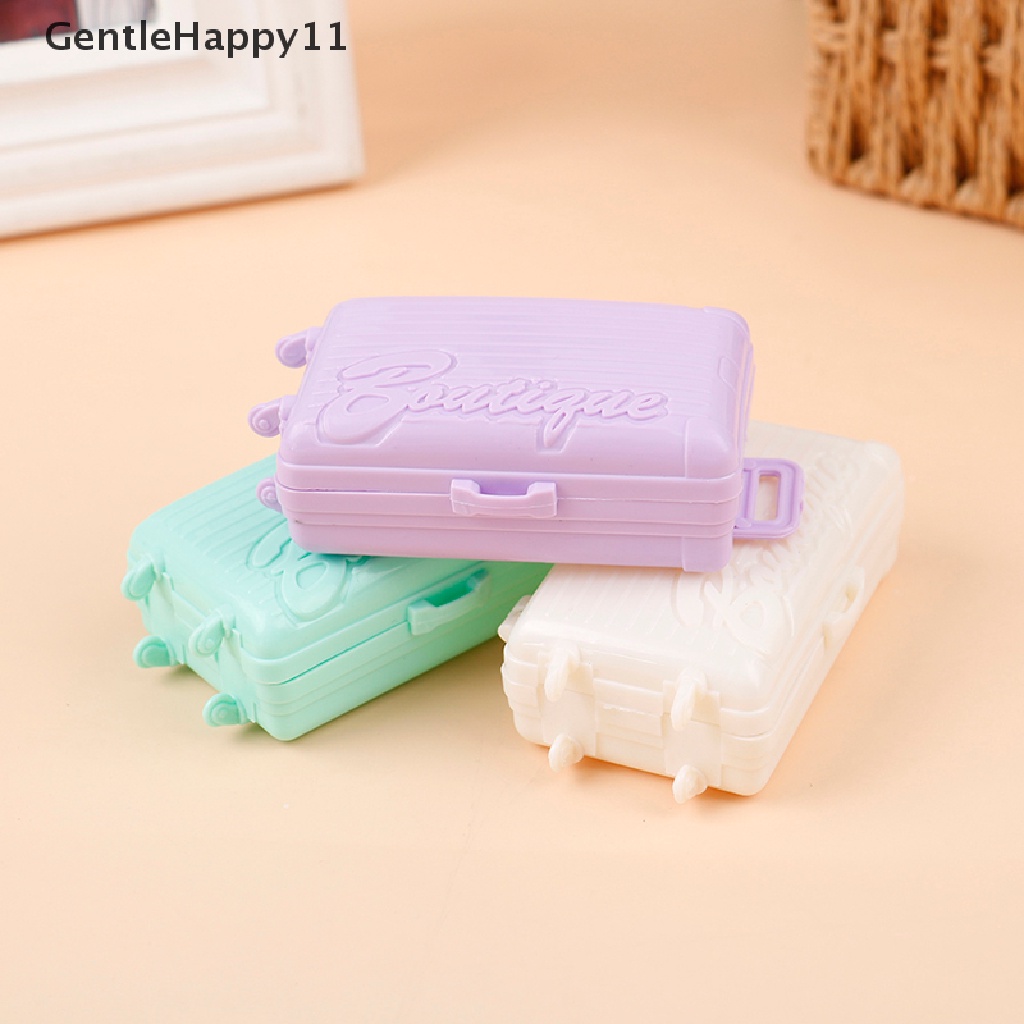 Gentlehappy 1PCS New Rumah Boneka Miniatur Koper Plastik Bagasi Travel Mainan Boneka Aksesoris id