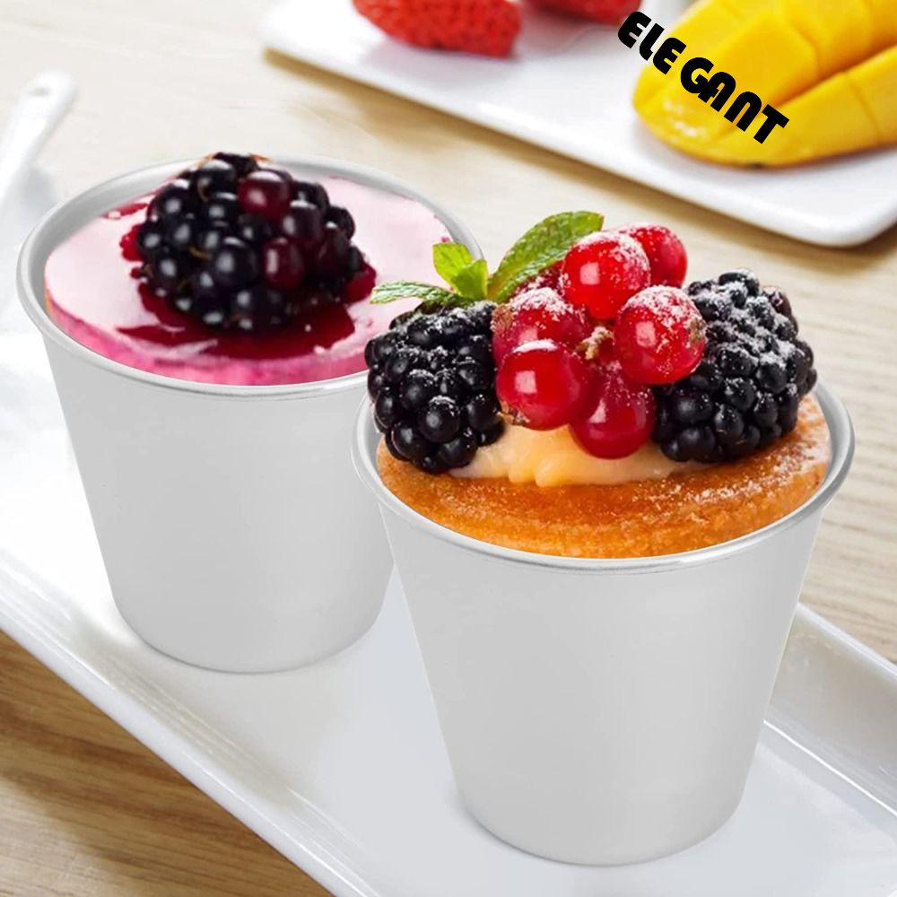 [Elegan] Cetakan Egg Tart Egg Tart Mousse Individu Bakeware Tumblers Paduan Aluminium Anti Lengket Muffin Cup