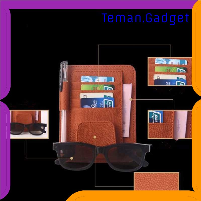 TD - OTO POSSBAY Dompet Kartu Mobil Car Sun Visor Holder - CP04740