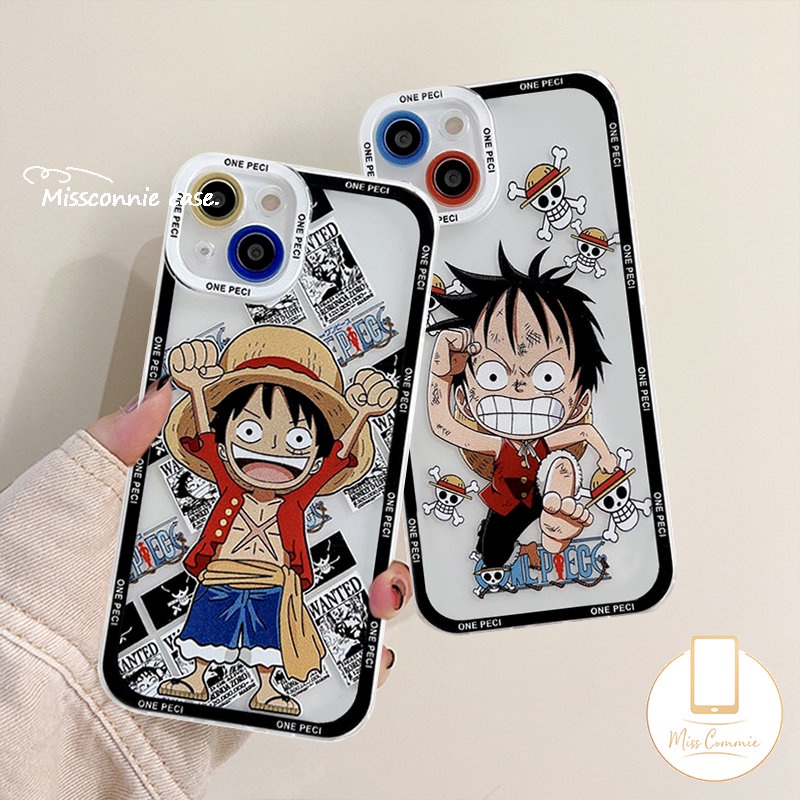 Casing Transparan Untuk Infinix Hot 11 12 9 10 11s Play 12pro Hot 8 20 20s 11s 12i 10s Nfc 10 Lite Note 10 11 12 Pro 12 2023 Smart 6 4 5 Plus Anime One Piece Kartun Luffy Lembut Sarung