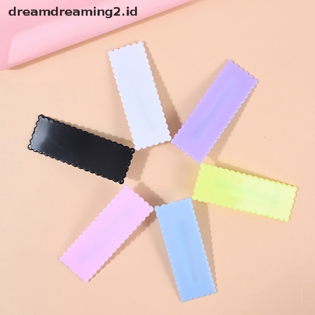 (dream) 10pcs Jepit Rambut Gelombang Tetesan Air Klip BB Persegi Panjang Hairclip Warna Macaron Untuk Membuat Perhiasan Diy Aksesoris Klip Rambut//