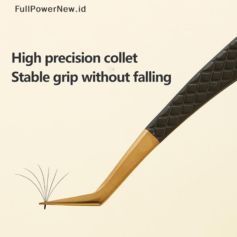 Power 1pc Pinset Bulu Mata Stainless Steel Perpanjangan Bulu Mata Anti-Statis Alis Lash ID
