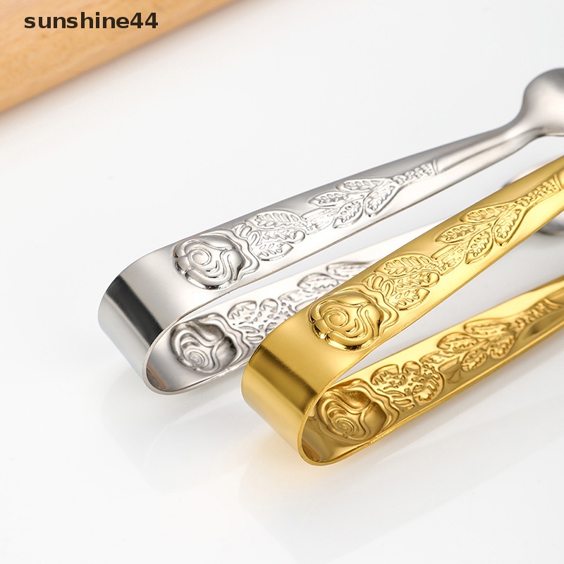 Sunshine 304motif Mawar Stainless Steel Mini BBQ Food Clip Penjepit Aksesoris Dapur ID