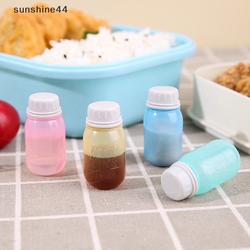 Sunshine 4PCS Kotak Bumbu Saus Mini Barbekyu Dapur Botol Transparan Dengan Tutup Toples ID