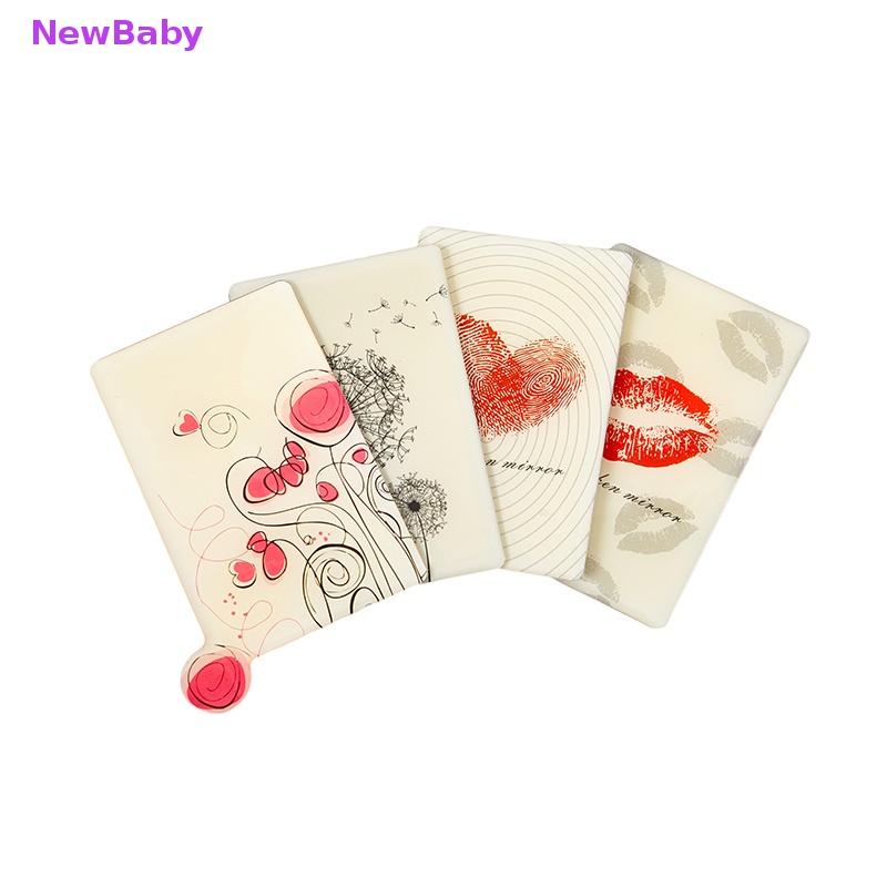 Newbaby 1PC Cermin Saku Makeup Mini Stainless Steel Portable Compact Mirror Handheld ID