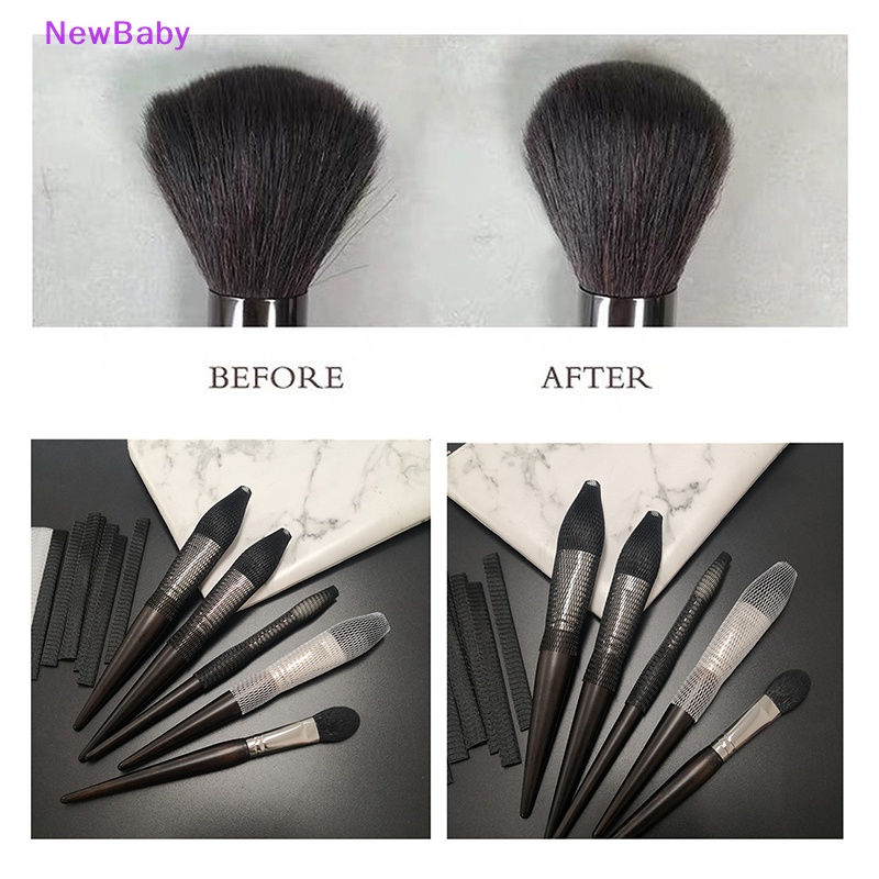 Newbaby 50pcs Brush Makeup Jaring Pelindung Lebar 1cm Alat Kosmetik Pen Cover ID