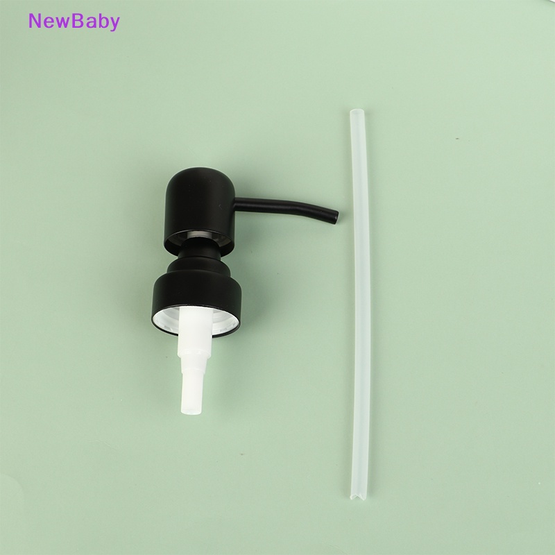 Newbaby Dispenser Sabun Cair Stainless Steel Lotion Shampoo Pump Untuk Kamar Mandi ID