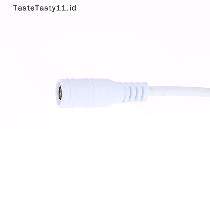 Tastetasty 1Pc Saklar Lampu DC 12V Female Male Kabel Listrik Hitam Putih Saklar Konektor DC.