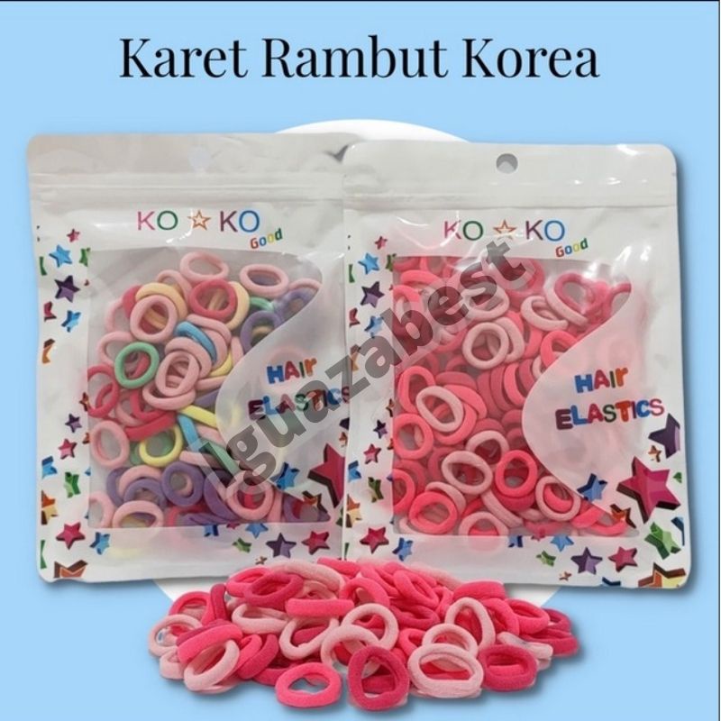 Ikat Rambut Korea Towel Kecil Set Isi 100PCS Kunciran Rambut Isi 100Pcs