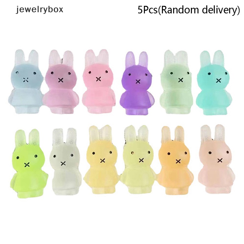 [jewelrybox] Baru Bercahaya Lucu Tiga Dimensi bunny DIY Gantungan Kunci Liontin resin accessorie Butik