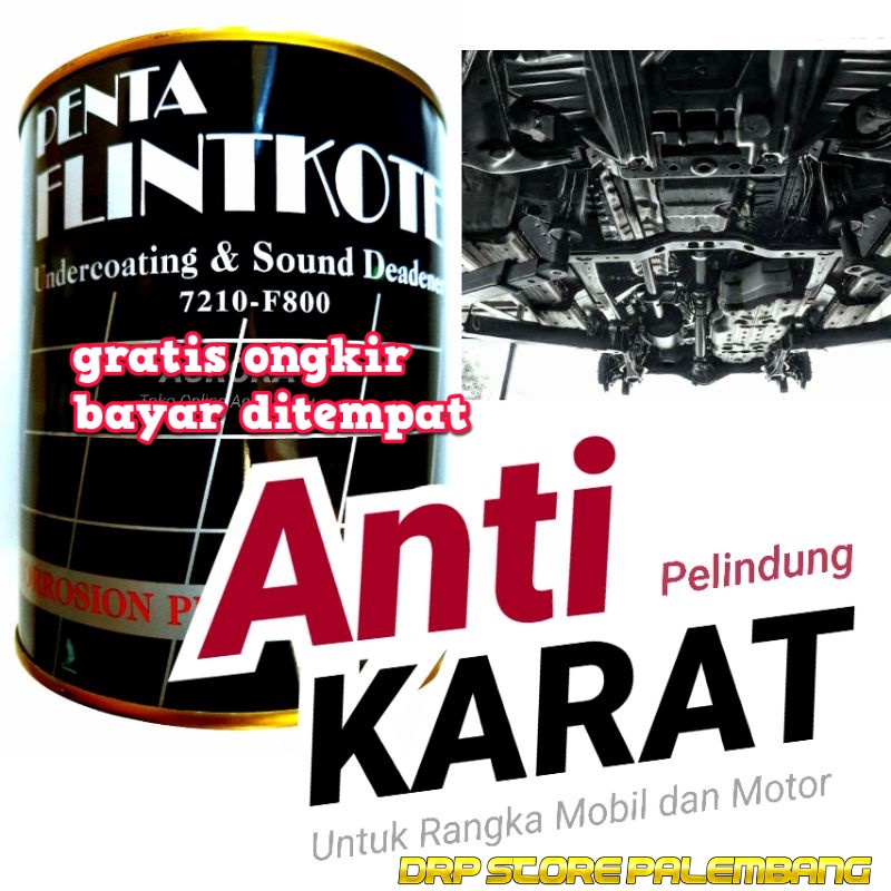 Flinkote Penta Flintkote Anti Karat Pelindung Kerangka Mobil dan Motor plingkut plinkot