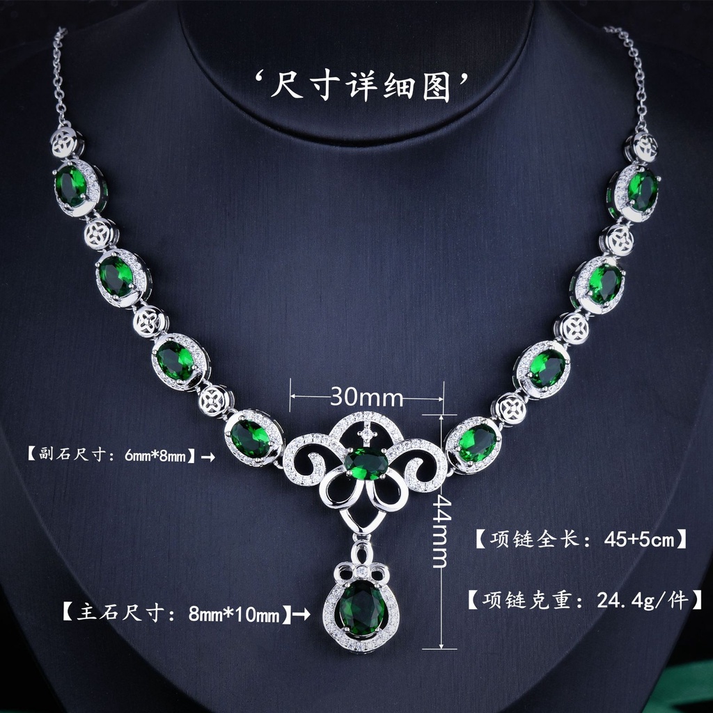 Goldkingdom Aksesoris Perhiasan Fashion Ready Stock Desain Kalung Telur Angsa Nenek Alami Dengan Liontin Berlian Kekayaan