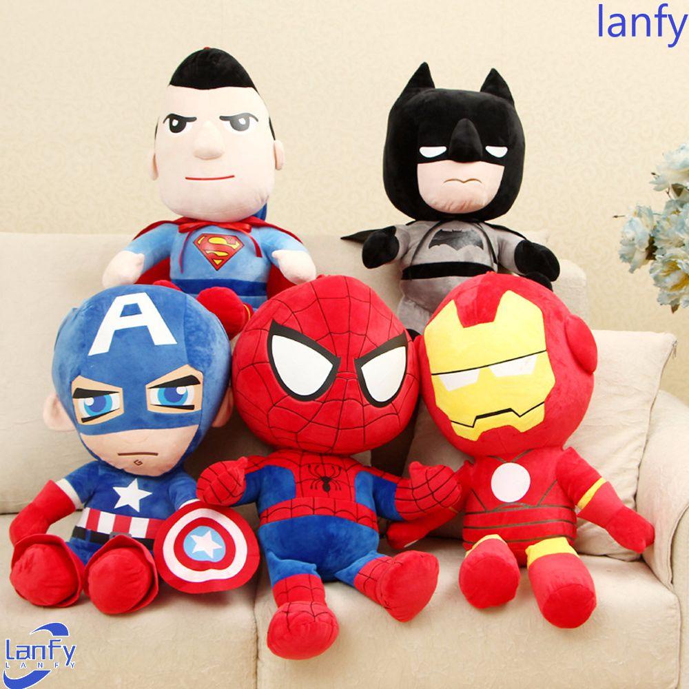 Lanfy Marvel Avengers Superman 27 cm Iron Man Amerika Captain Spiderman Anak Hadiah Mainan Mewah