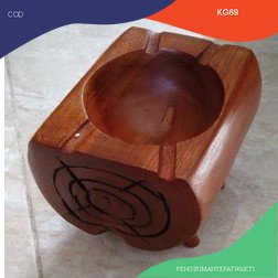 Asbak Rokok Kayu Jati Model Bedug