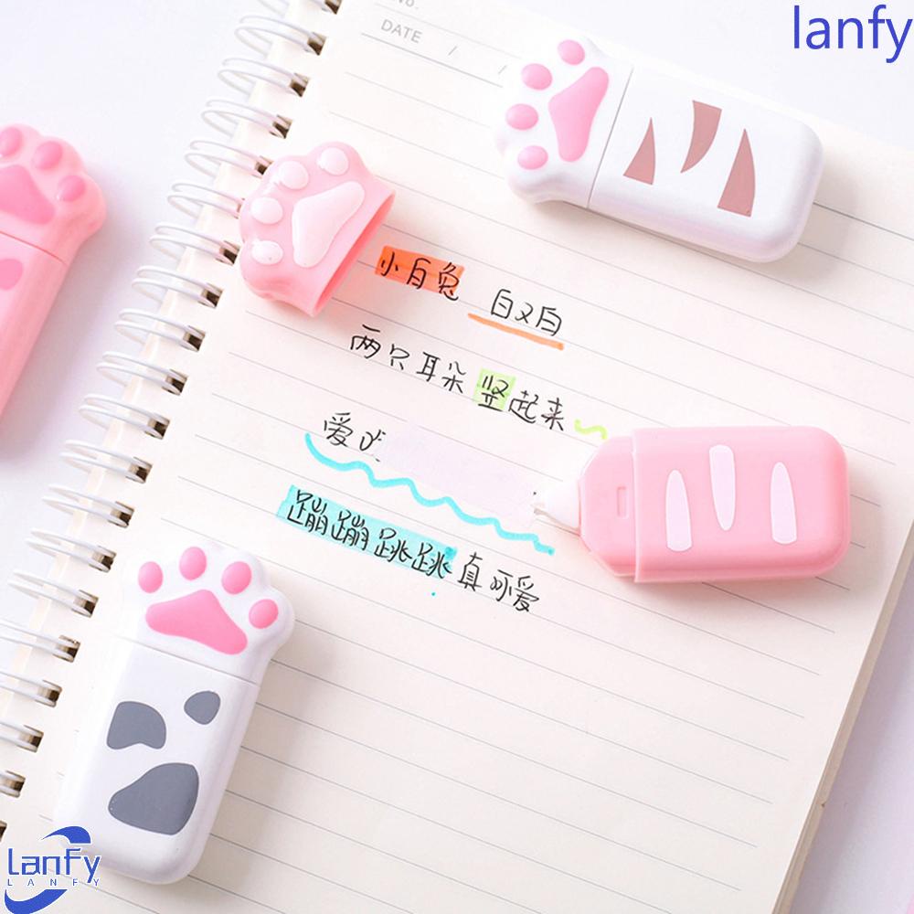 Lanfy Correction Tape / Tip Ex Kertas Bentuk Telapak Kaki Kucing Lucu Untuk Sekolah / Kantor