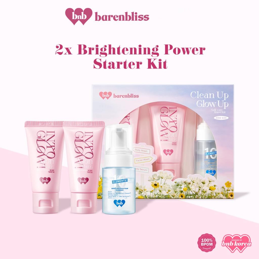 ★ BB ★ BNB barenbliss 2X Brightening Power Starter Kit - Clean Up Glow Up - Self Care Travel Kit