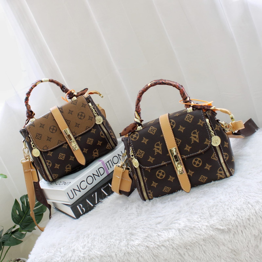 LX137907 Tas SELEMPANG wanita Motif Casual Kekinian Terbaru 2023 1kg bisa 1 tas supplier tas import CR7907 Termodis