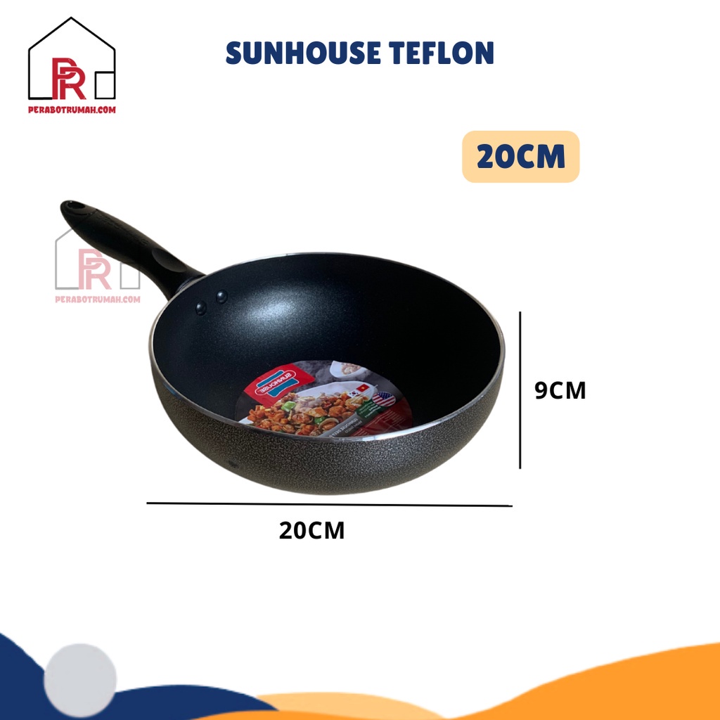 Wajan Teflon Anti Lengket / Plain Fry Pan / Teplon Penggorengan