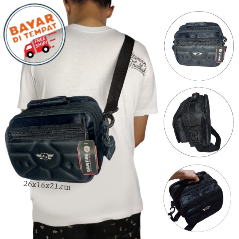 Tas Selempang pria kerja Slingbag Pria Tas Bahu kotak besar Tas Selempang Pria