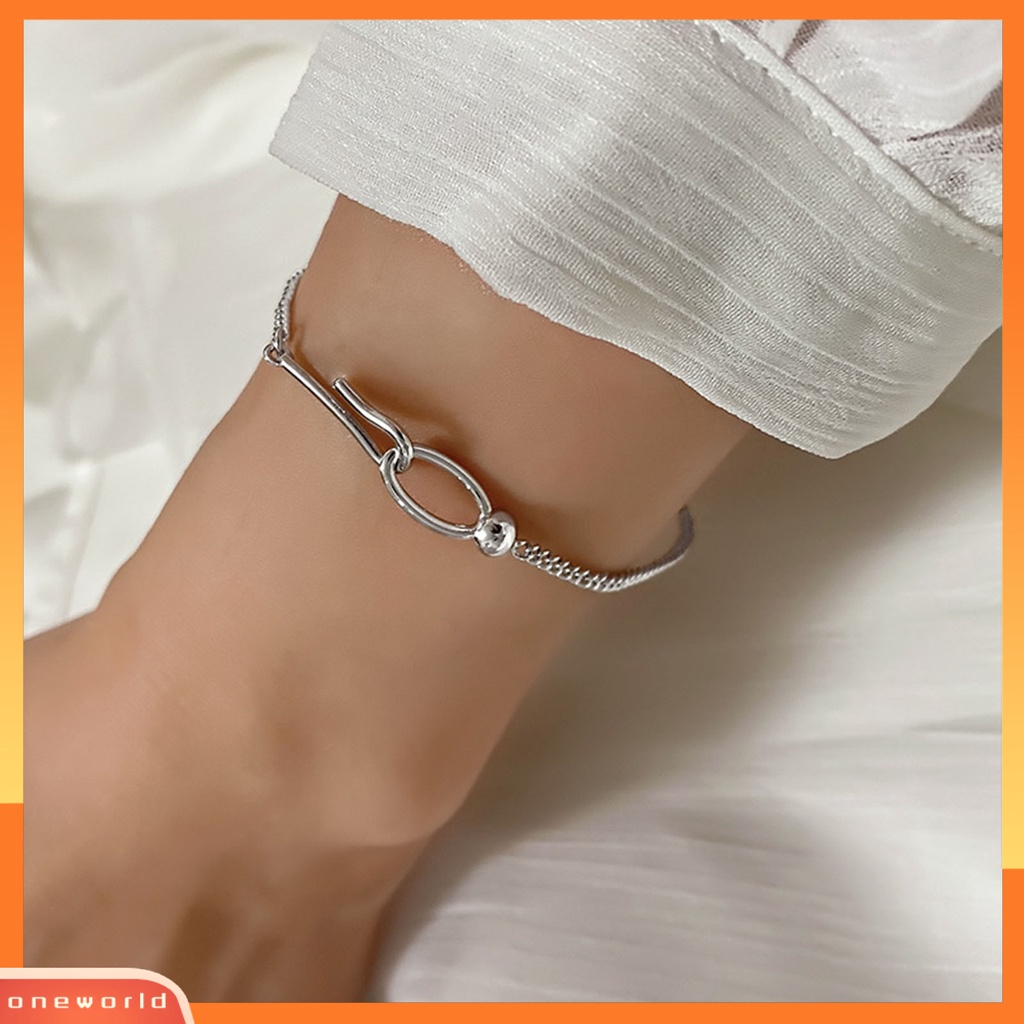 [EONE] Wanita Gelang Tidak Teratur Gaya Sederhana Anti Hilang Menarik Semua Pertandingan Dekorasi Hadiah Cincin Geometris Gesper Rantai Gelang Fashion Perhiasan Untuk Pacaran