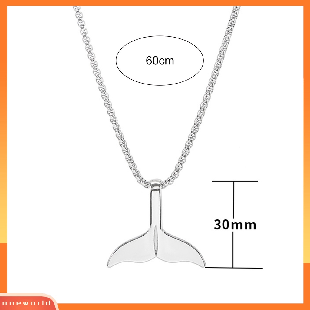 [EONE] Liontin Kalung Hip Hop Geometris Electroplating Kilau Terang Tidak Luntur Hias Hadiah Pria Wanita Ekor Ikan Paus Choker Kalung Sweater Rantai Untuk Pacaran