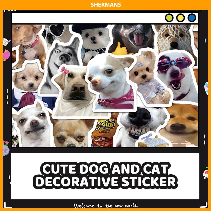 

[Ready Stock❤️]Stiker Lucu Anjing Kucing Dekoratif Ponsel Case Laptop Bagasi Buku Tempel Stiker sherman