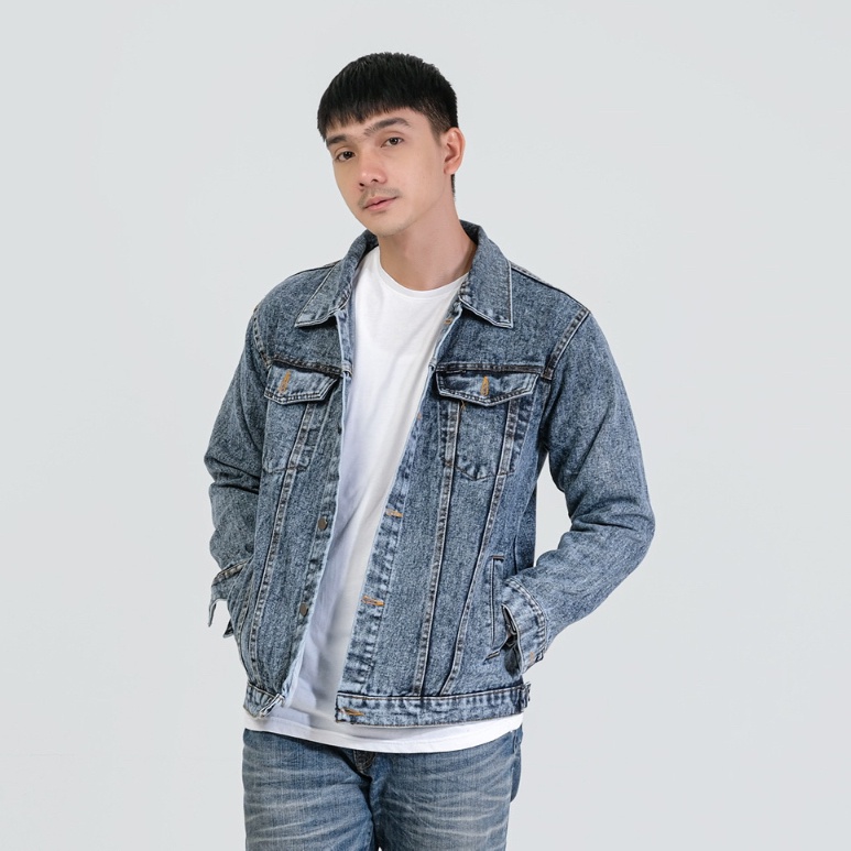 Mcvois Jaket Jeans Abuwash Pria Wanita Premium Distro