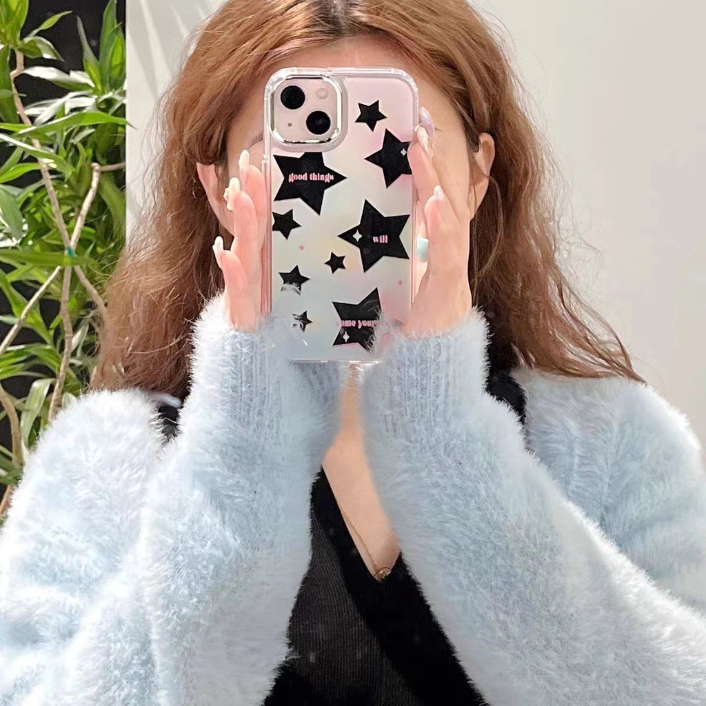 Cocok Untuk Iphone14 Pro Max iPhone Phone Case Cermin Casing Ponsel Kuat Kamera Perlindungan Tahan Guncangan Gaya Sederhana Kompatibel Dengan Iphone13 13pro 13prm iPhone 11 7Plus 8Plus Xr XS 12 Pro Max Casing Ponsel