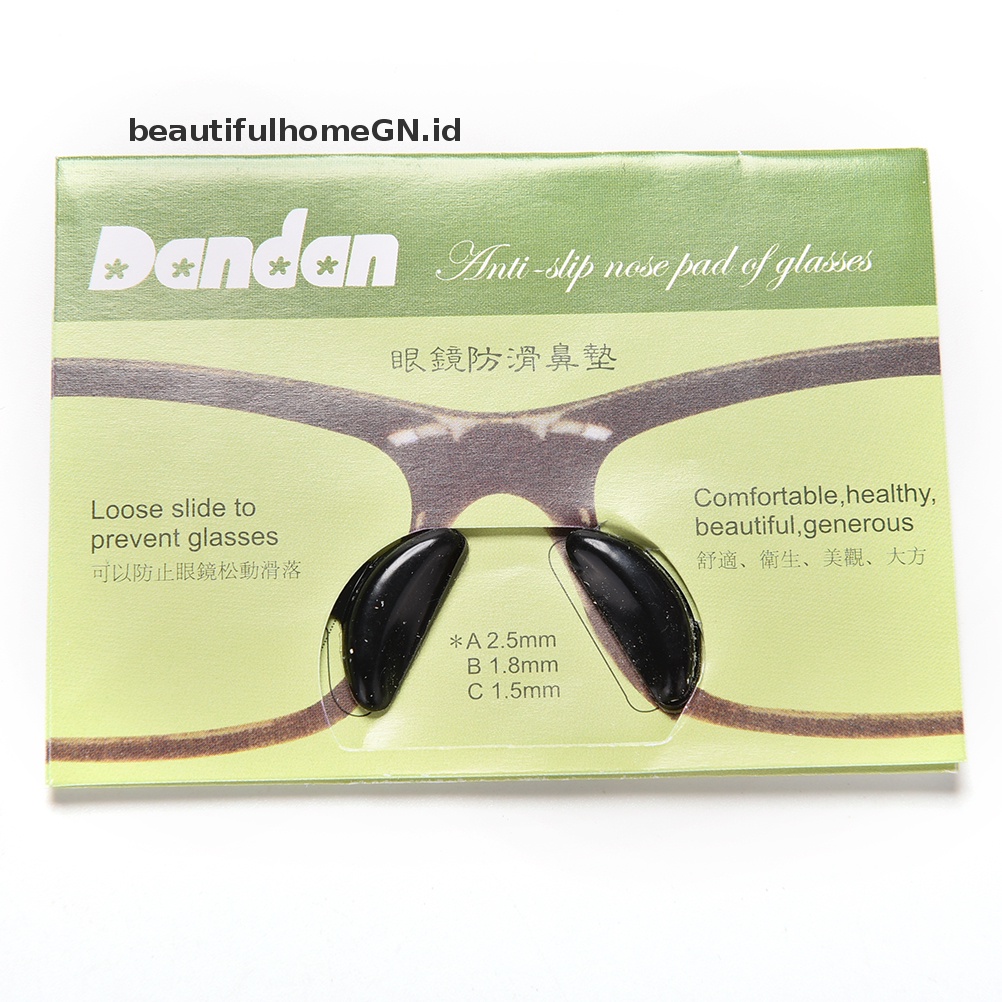 {Cantik} 5pasang Bantalan Hidung Silikon Anti Slip Untuk Kacamata Sunglass Glasses Spectacles~