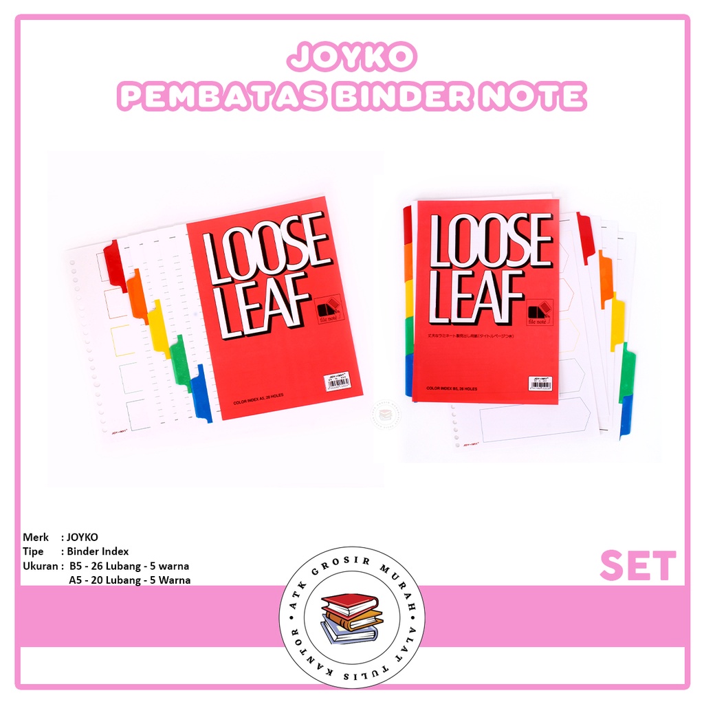 

JOYKO - Pembatas Binder Index Joy Art - Set